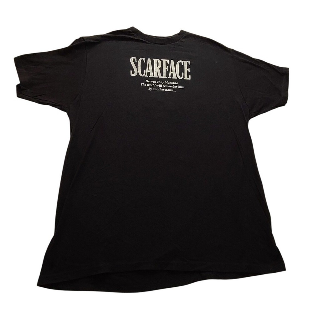 Scarface Tony Montana Graphic T-Shirt Men's XL Black Mad Engine Movie Promo Tee